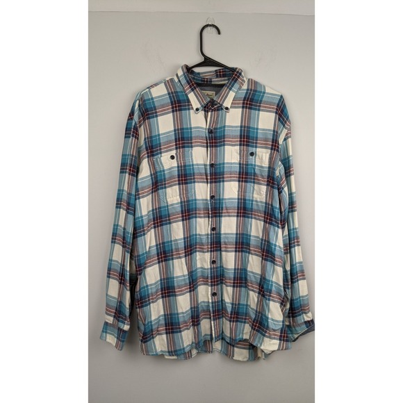 L.L. Bean Other - L.L.Bean XL Blue Plaid Shirt – Organic Cotton Tencel – Slightly Fitted – Men's